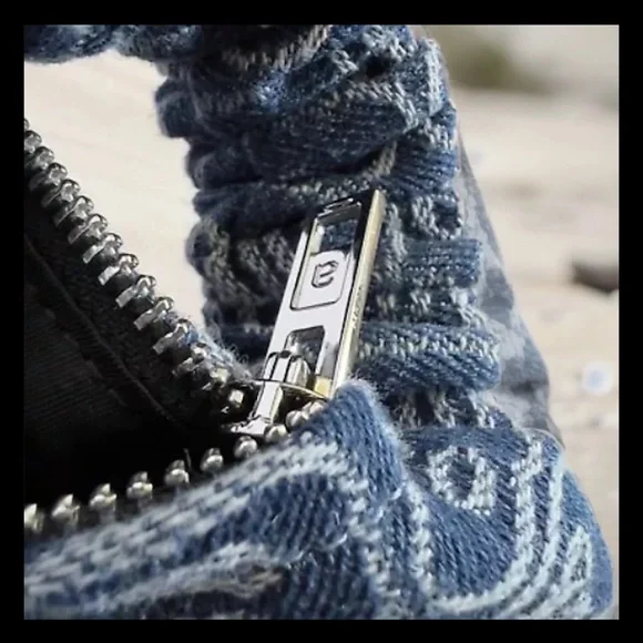 Alexander Wang Scrunchie Bag Small Denim Jacquard